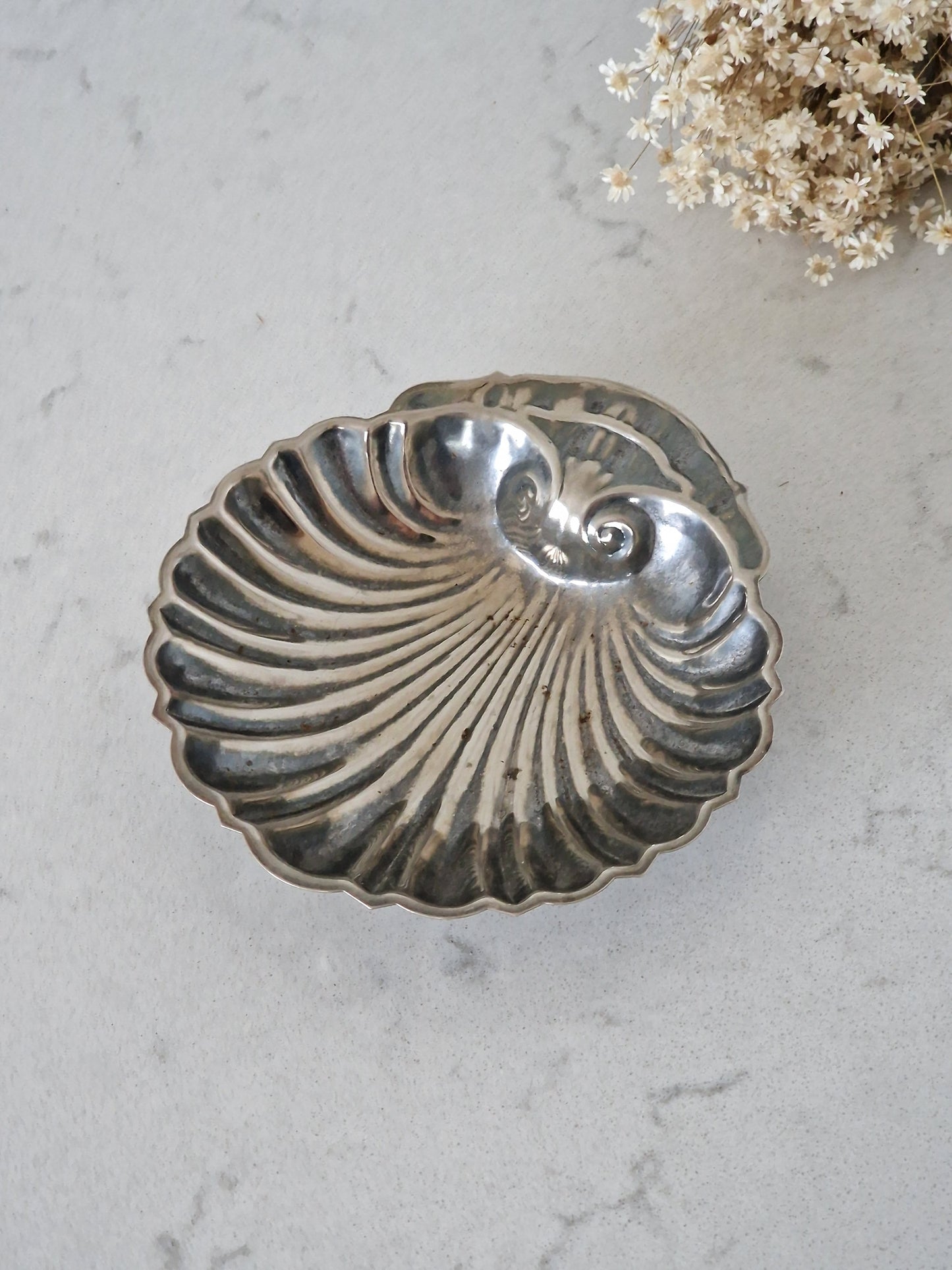 Vanha metallinen simpukkavati