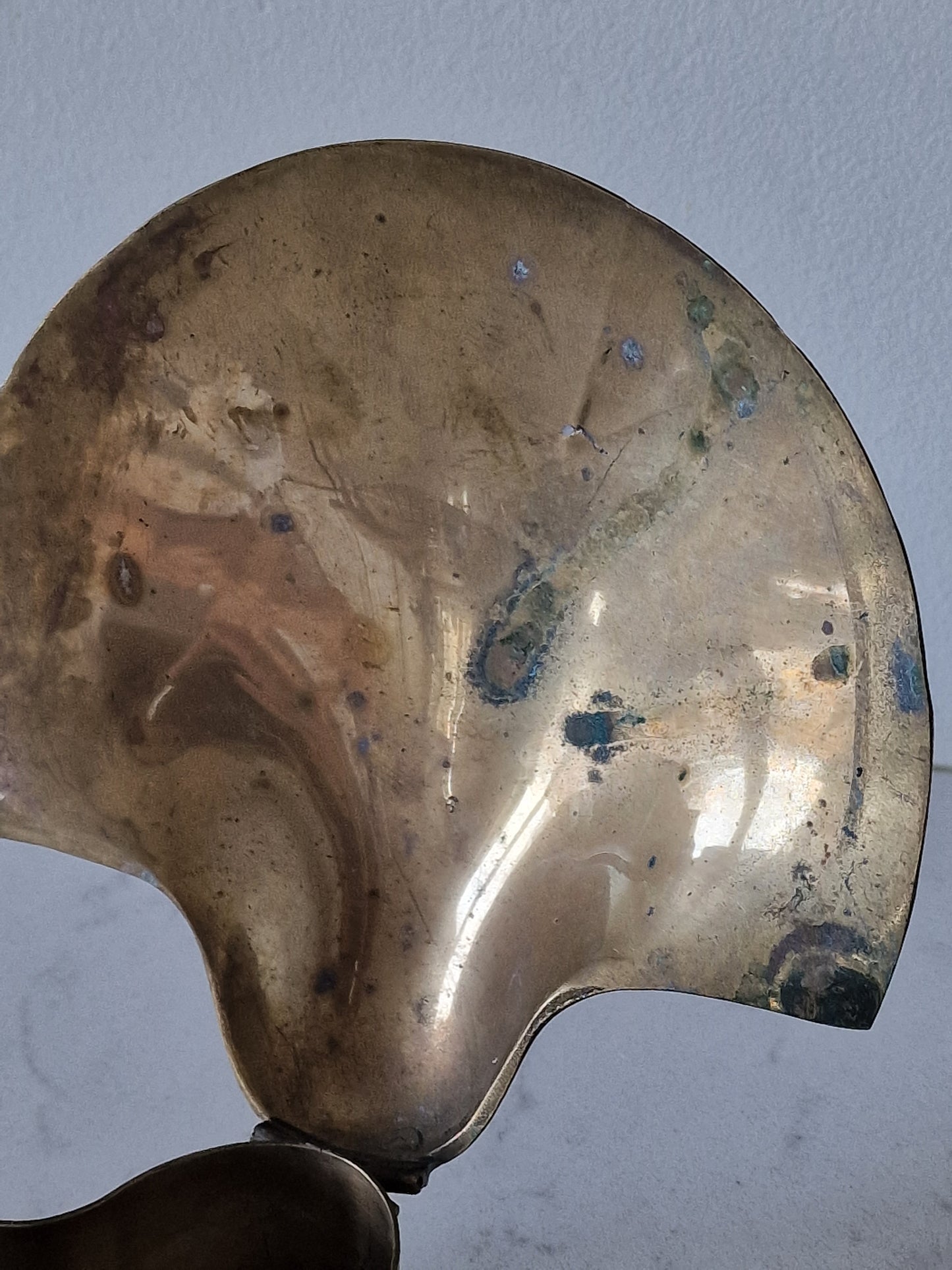 A large brass shell box