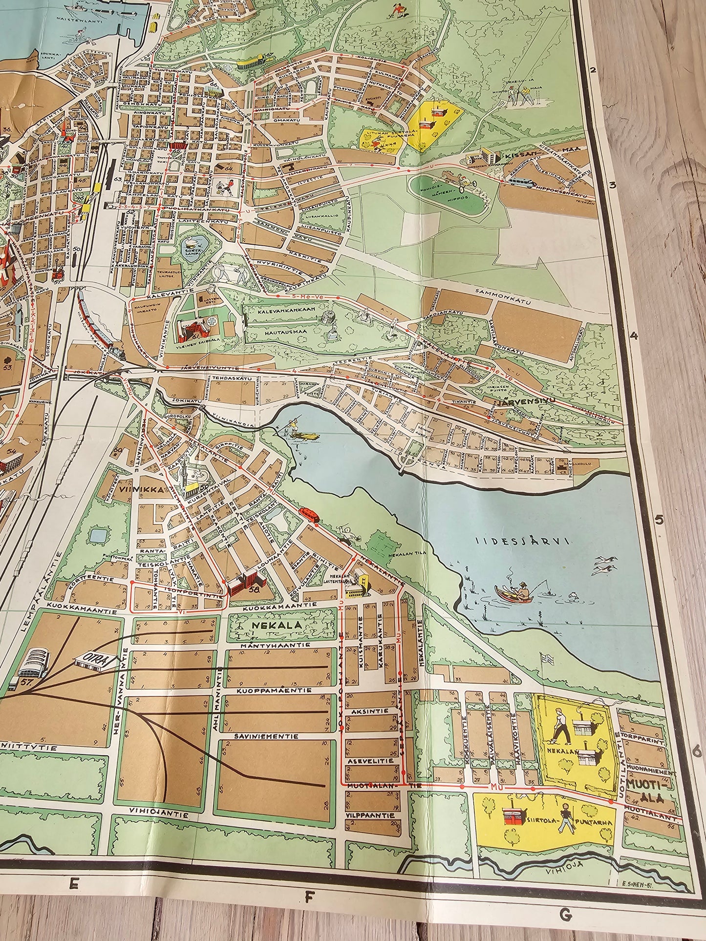 Tampereen kartta 1951
