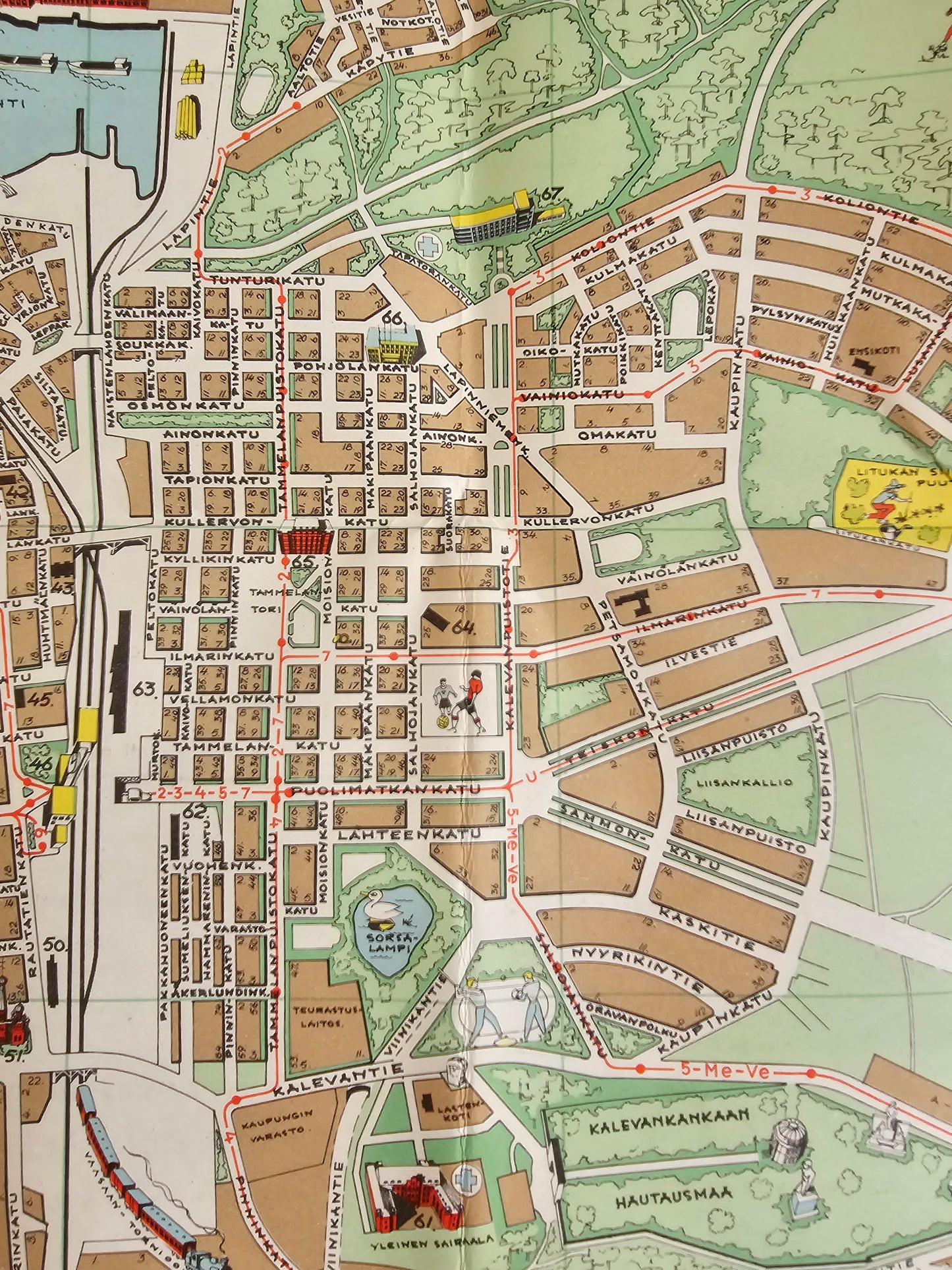 Tampereen kartta 1951