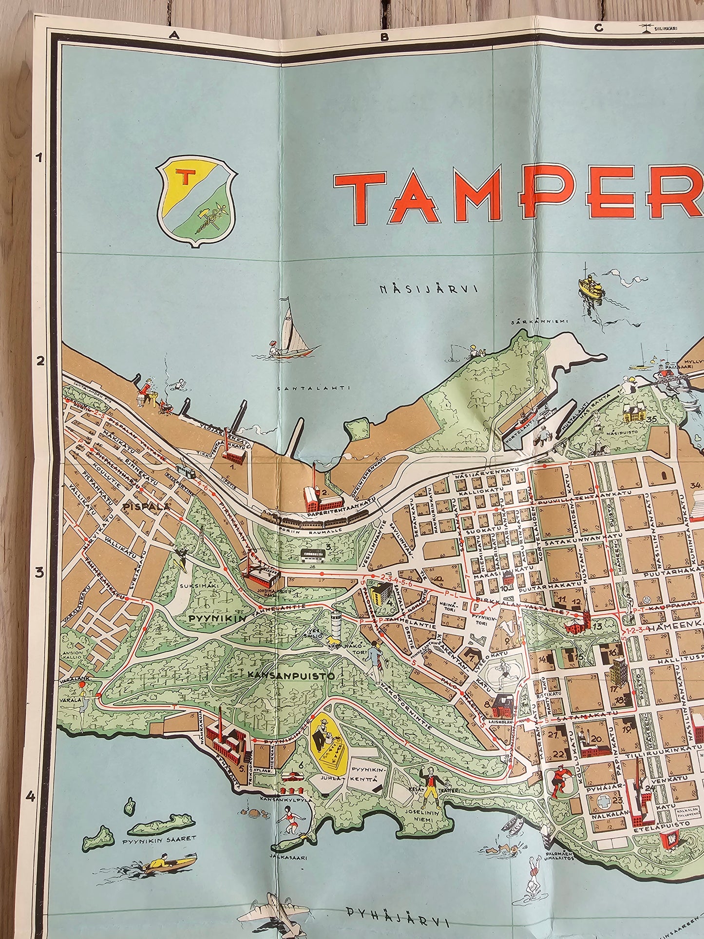 Tampereen kartta 1951