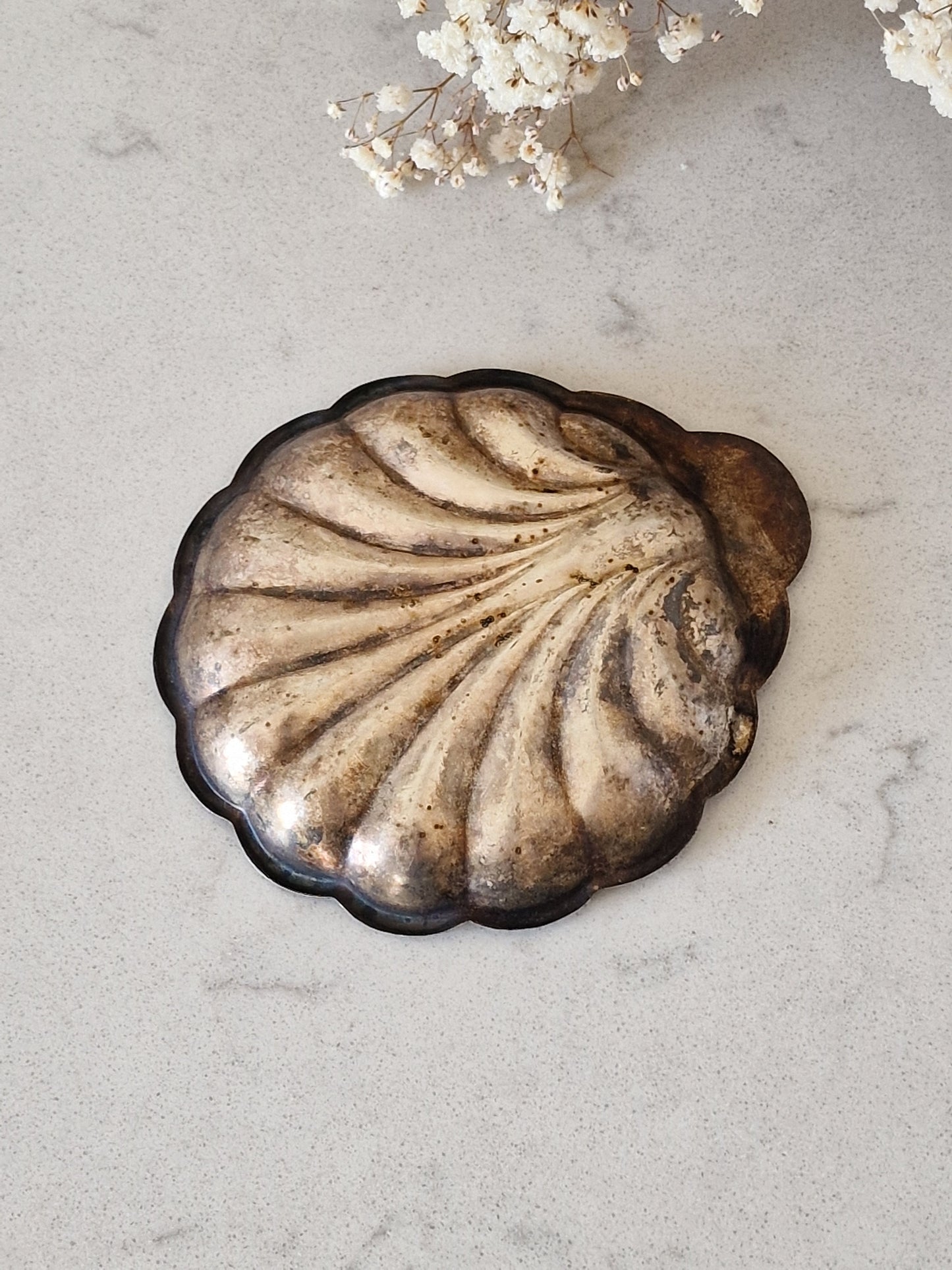 Vintage simpukka-astia