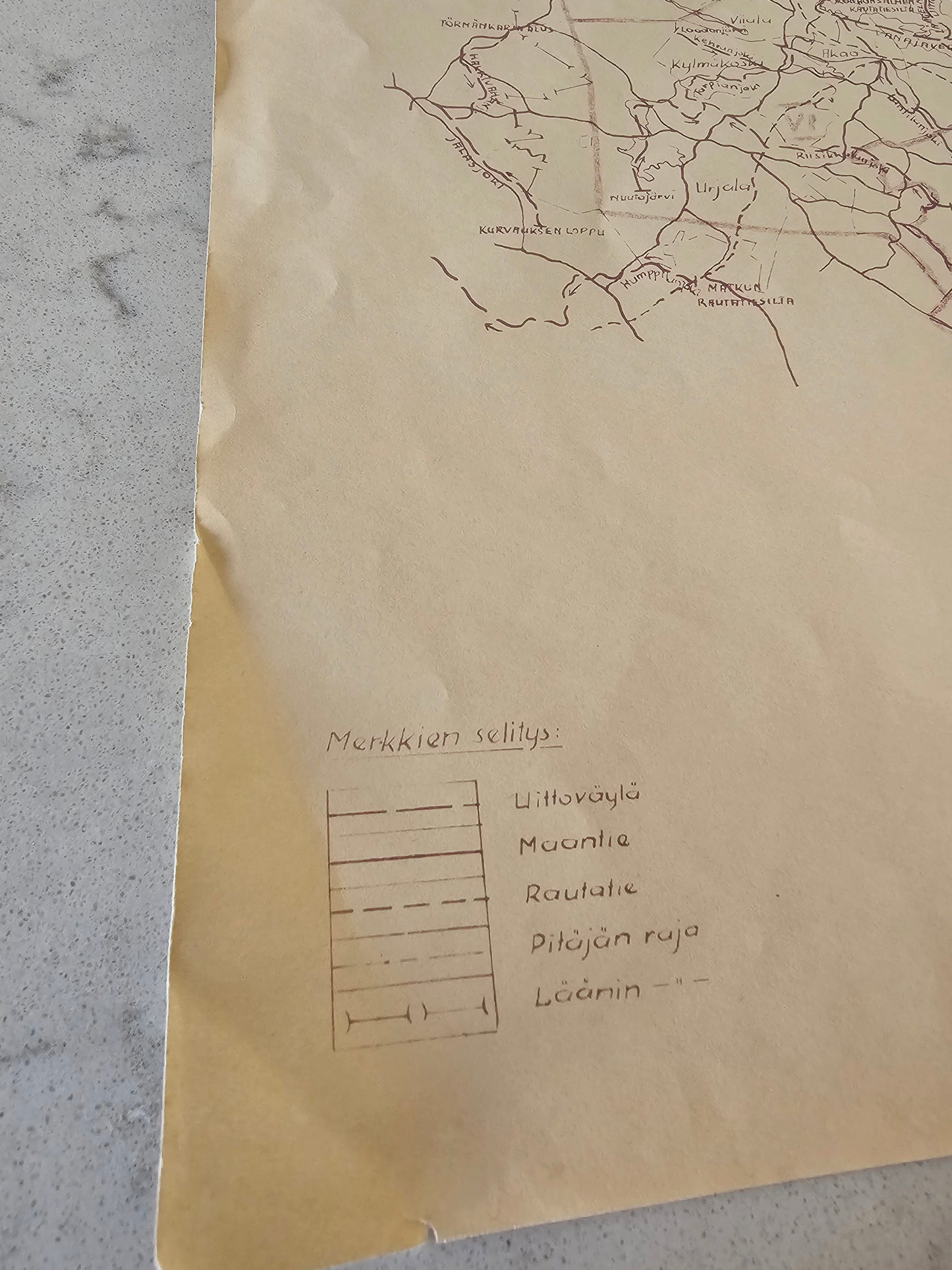 Vanha kartta, Pyhäjärven vesistöalue