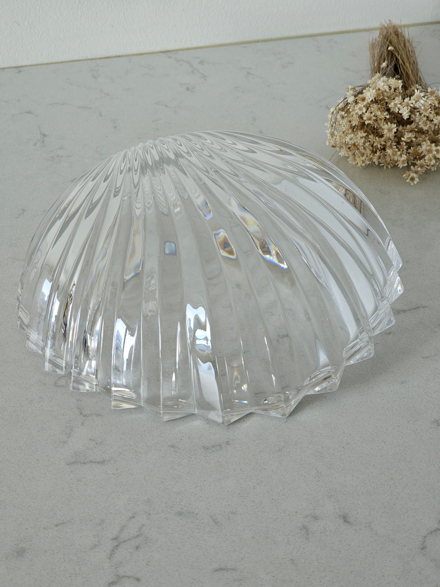 Kristallinen simpukkakulho