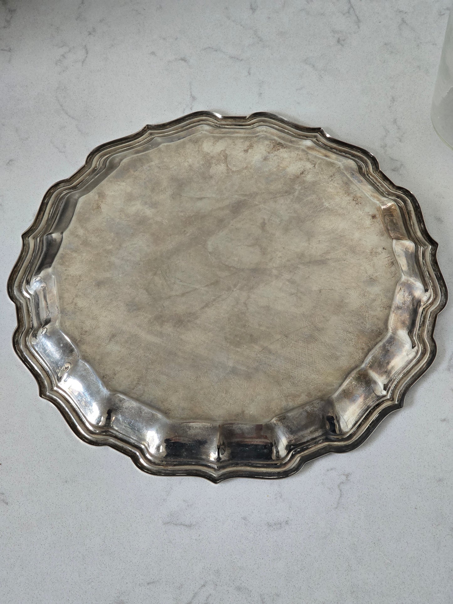 Vintage alpakkatarjotin