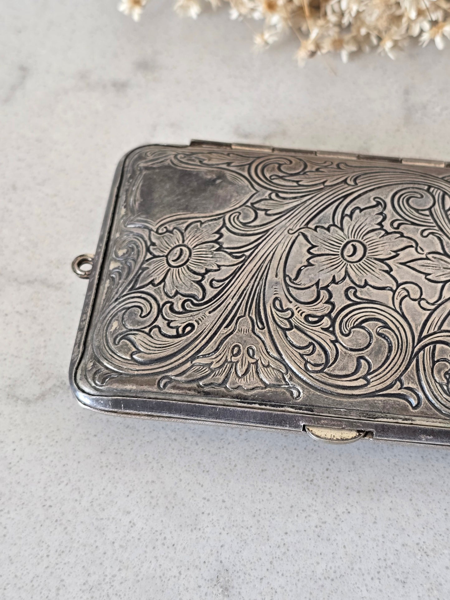 Metallinen vintage korttikotelo / lompakko