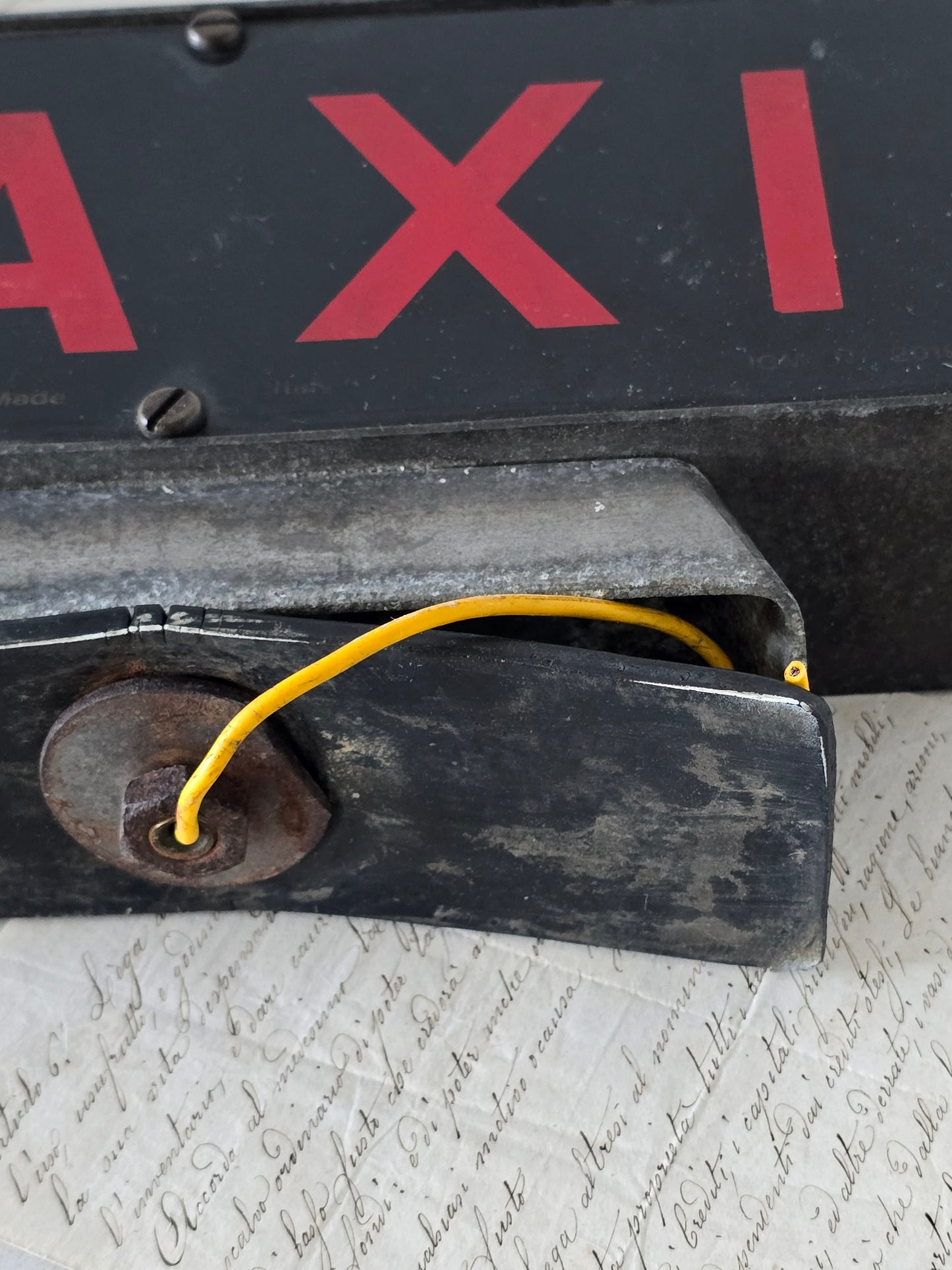 Vanha Italialainen vintage taksikyltti 60-70-luku