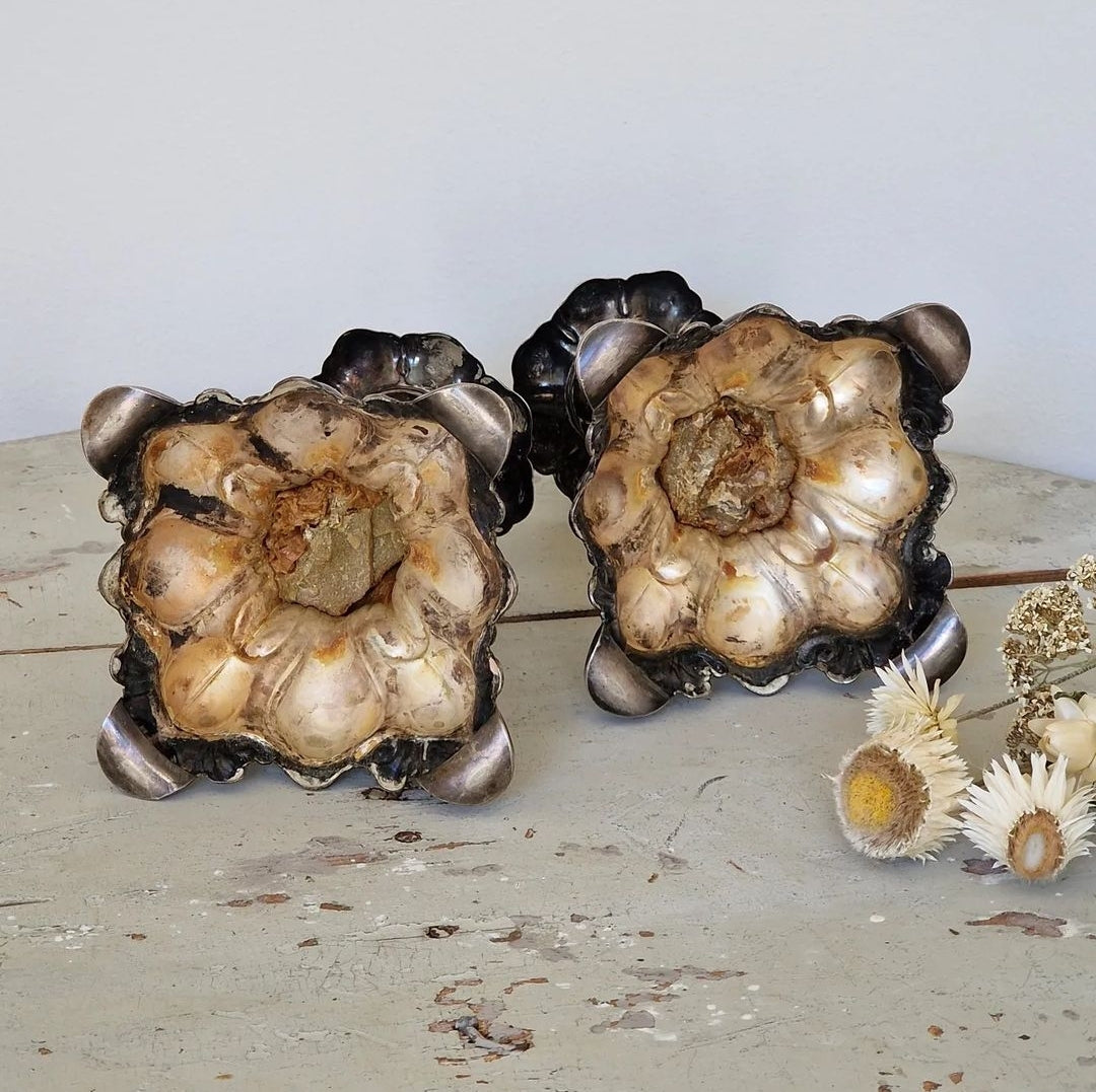 Vanhat kynttilänjalat 2 kpl