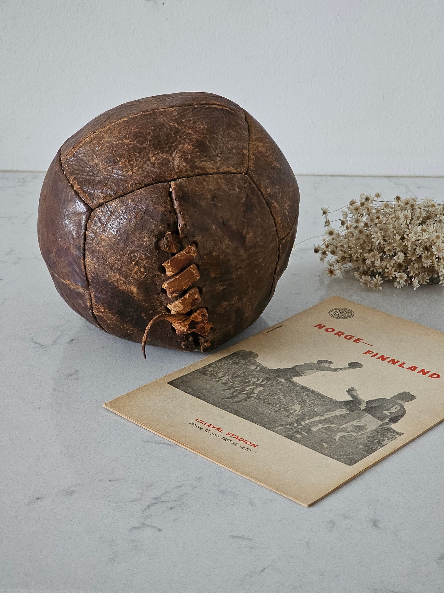 Jalkapallo käsiohjelma Norja-Suomi 1958