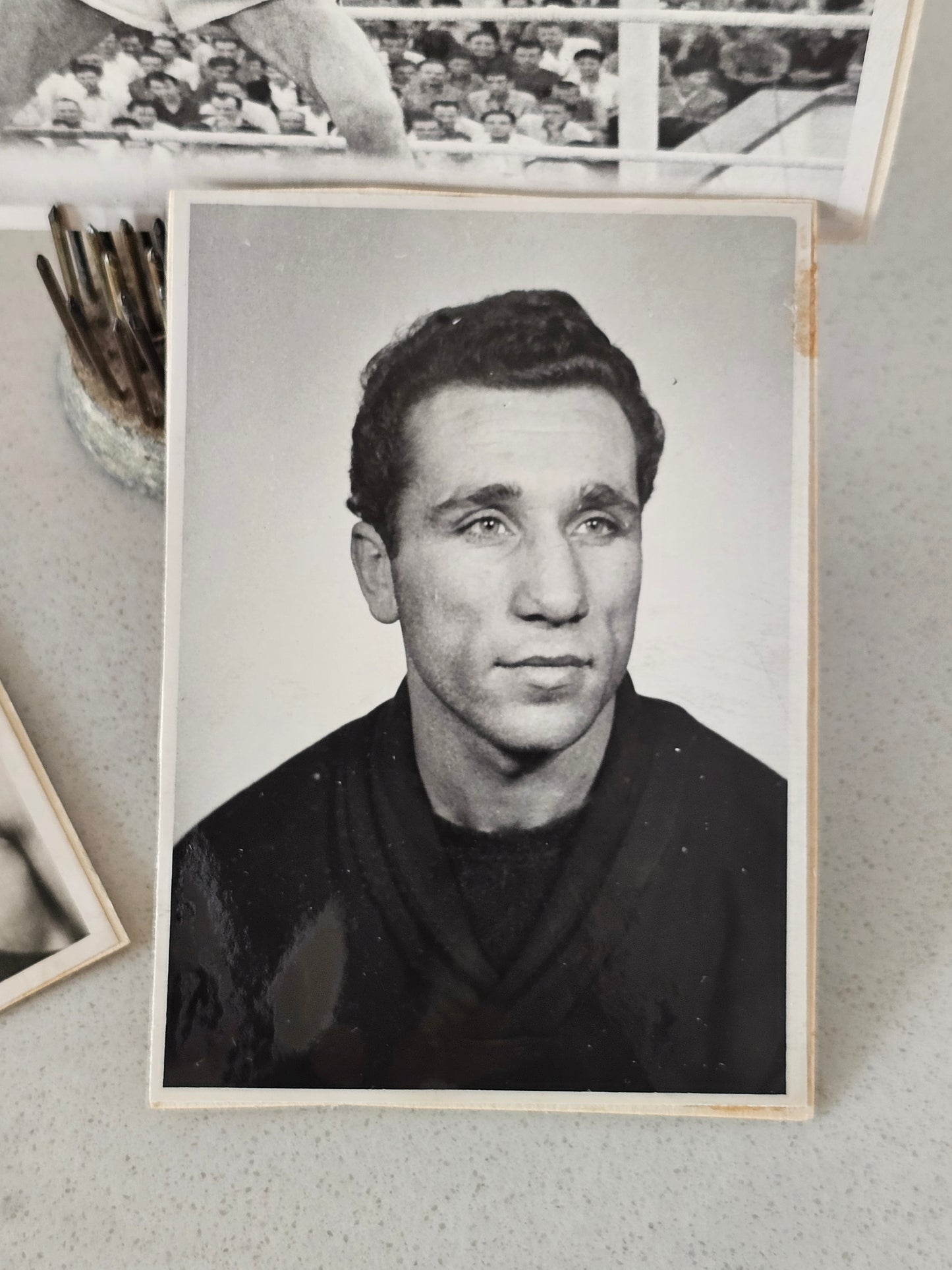 Vanhat nyrkkeilyvalokuvat 1950-luku Malezanov, liiketilan tai kodin urheiluaiheinen vintagesisustus