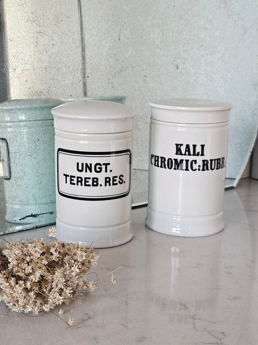 Porcelain pharmacy jars