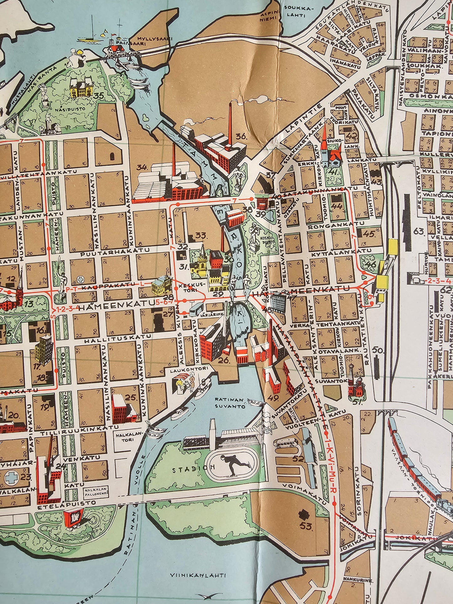 Tampereen kartta 1951
