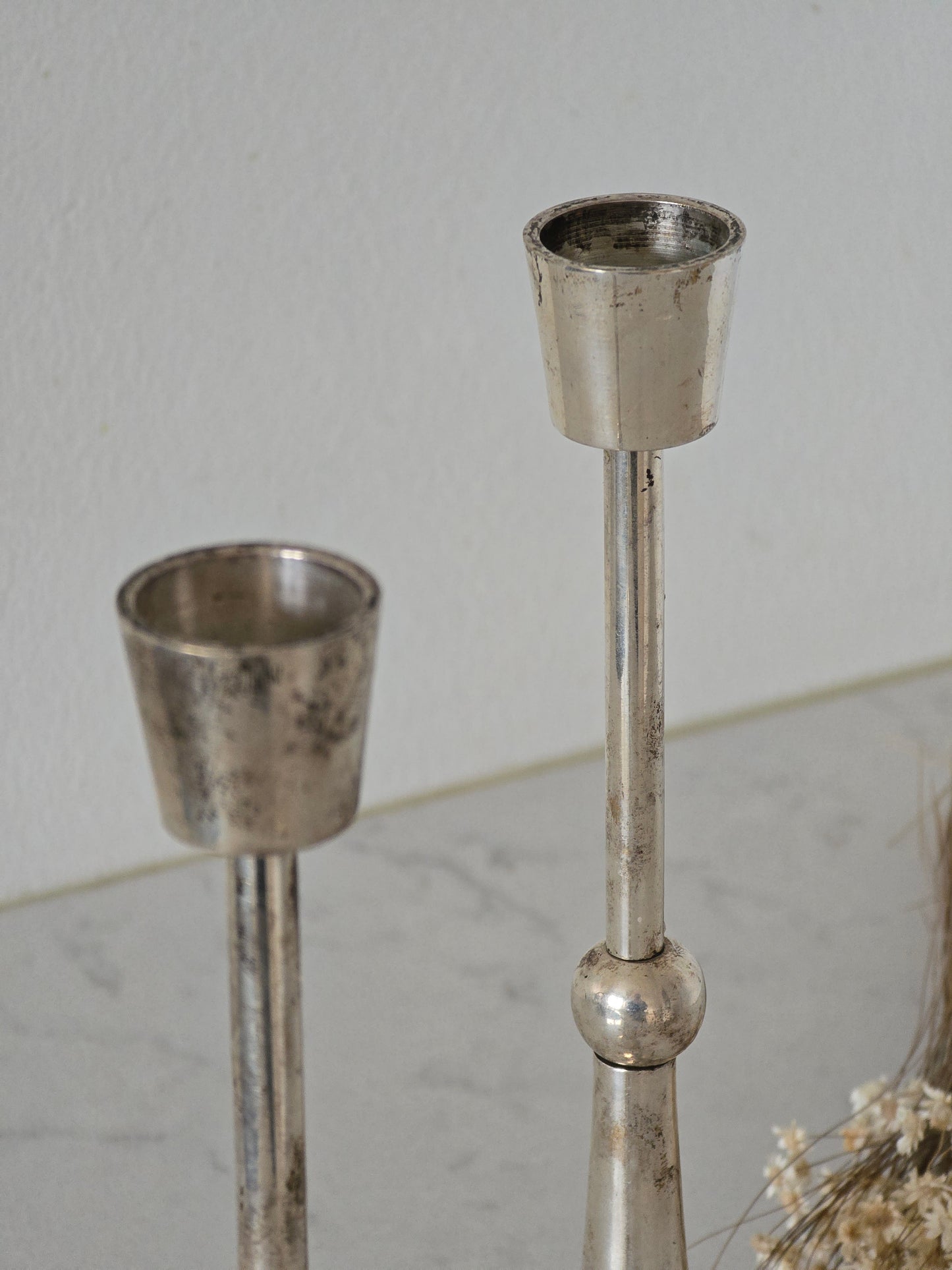 art deco kynttilänjalkapari