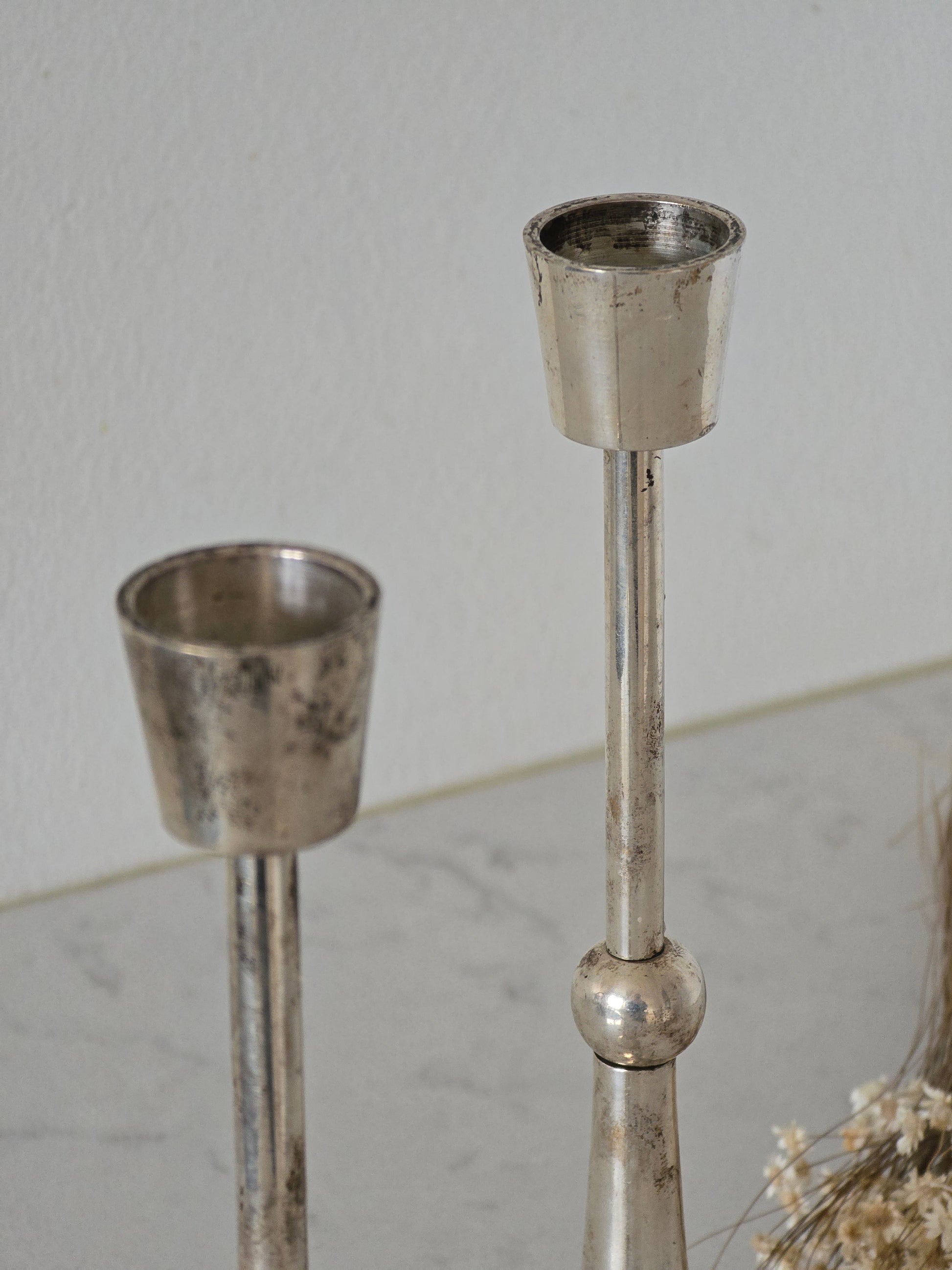 art deco kynttilänjalkapari