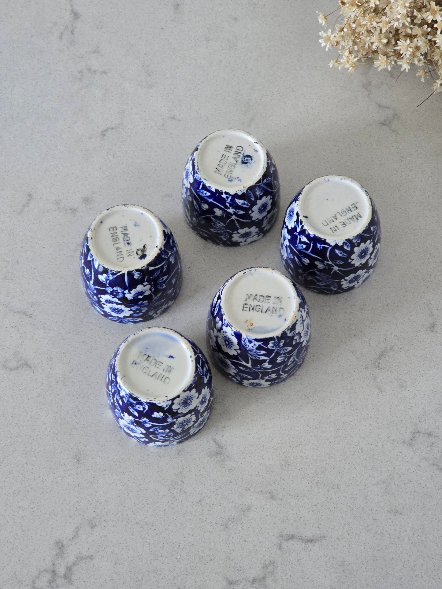 Burleigh Ware Calico munakupit 5 kpl