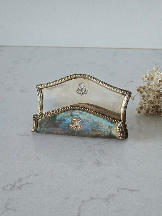 Vintage käyntikorttiteline