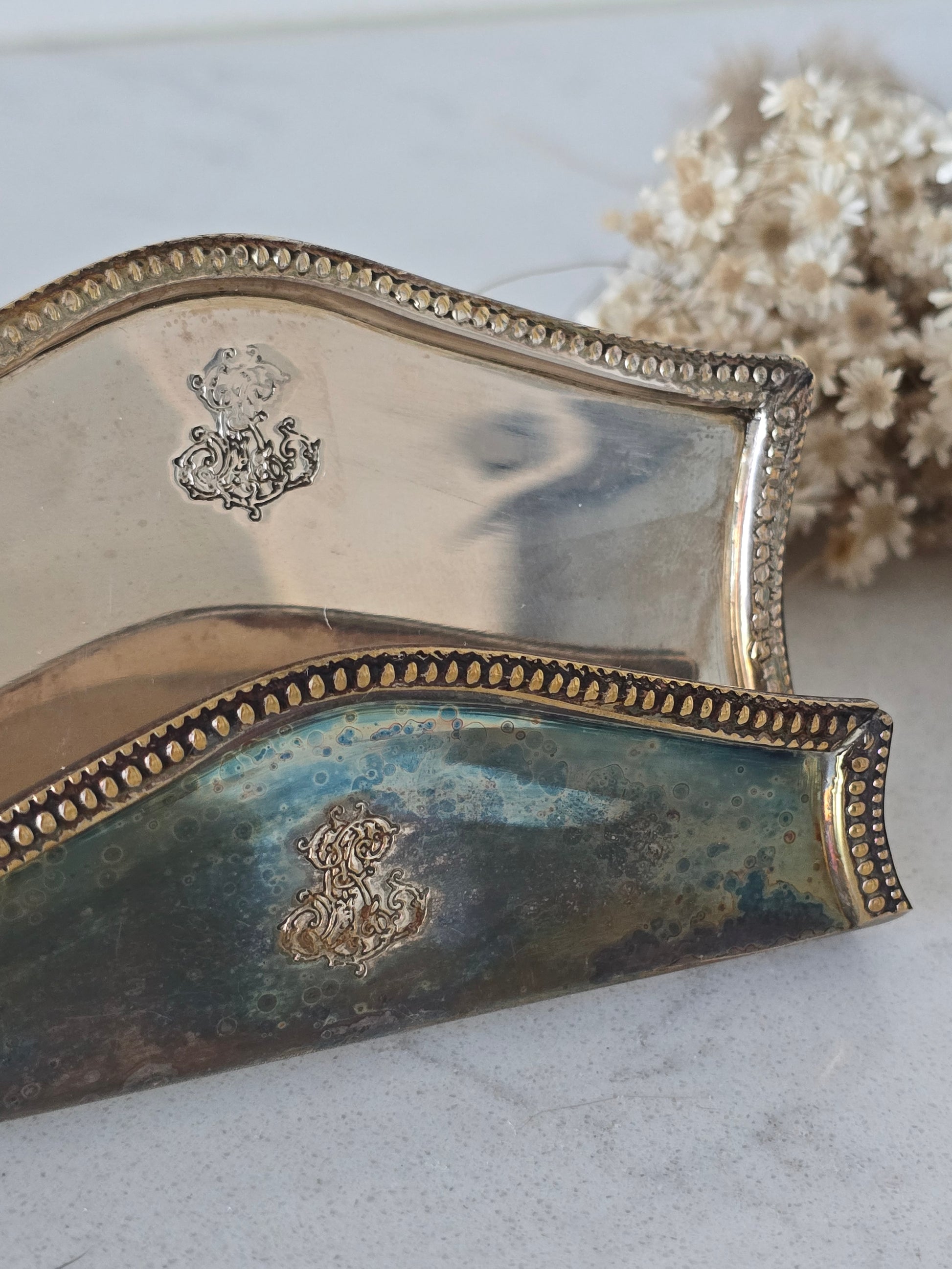 Vintage käyntikorttiteline