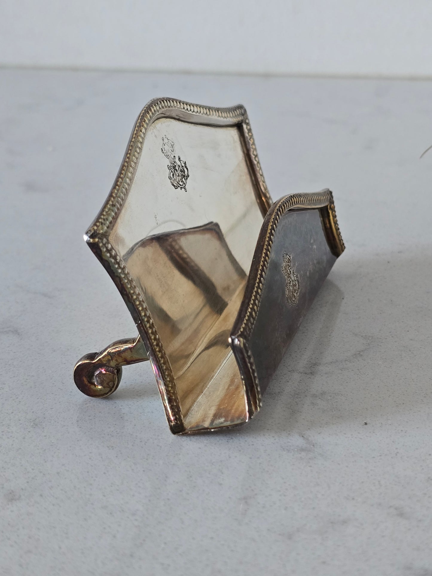 Vintage käyntikorttiteline