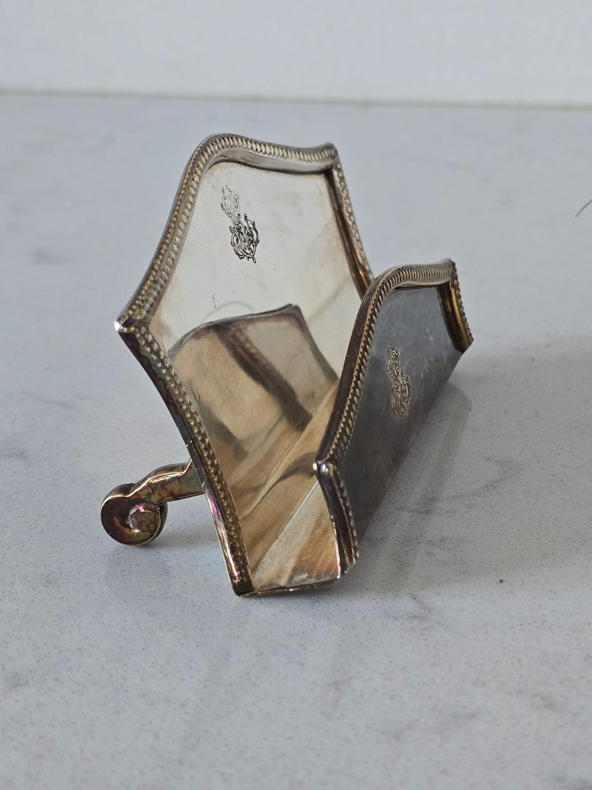 Vintage käyntikorttiteline