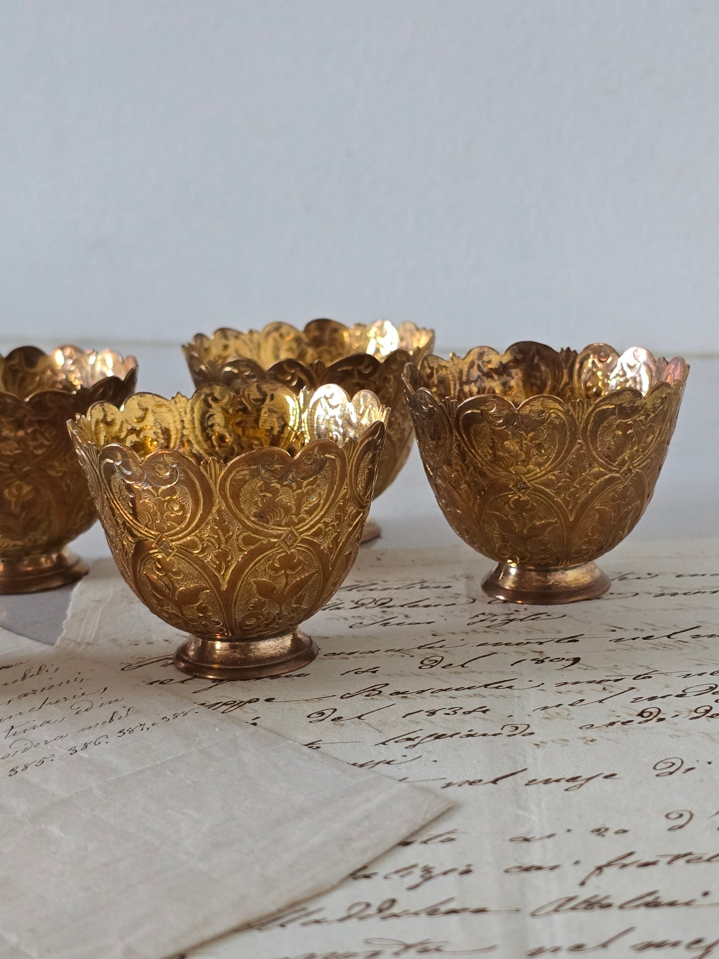 Kullanväriset munakupit 5 kpl