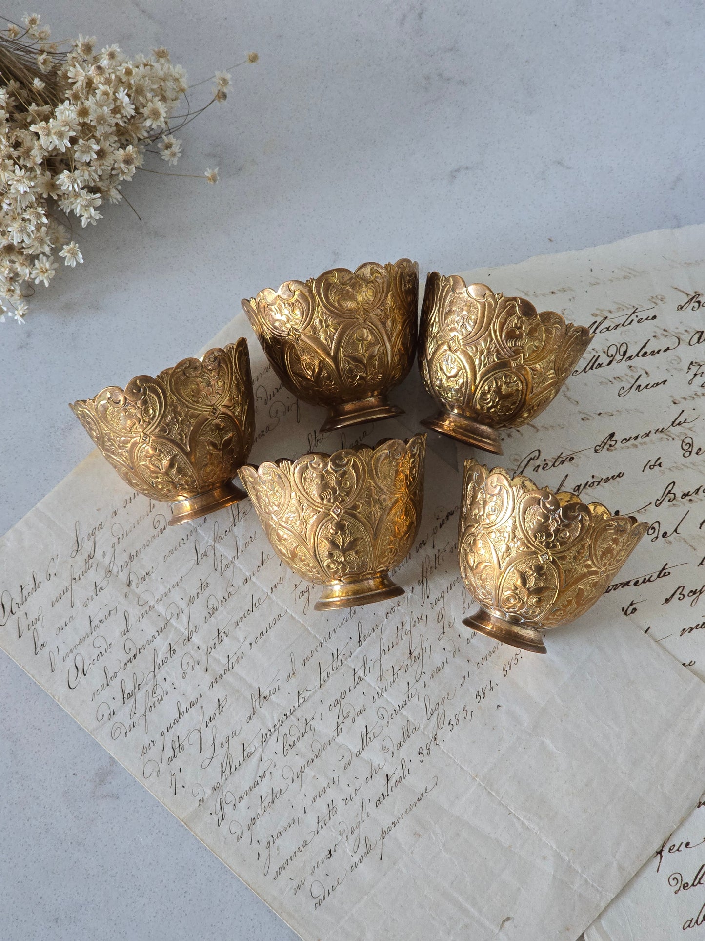 Kullanväriset munakupit 5 kpl