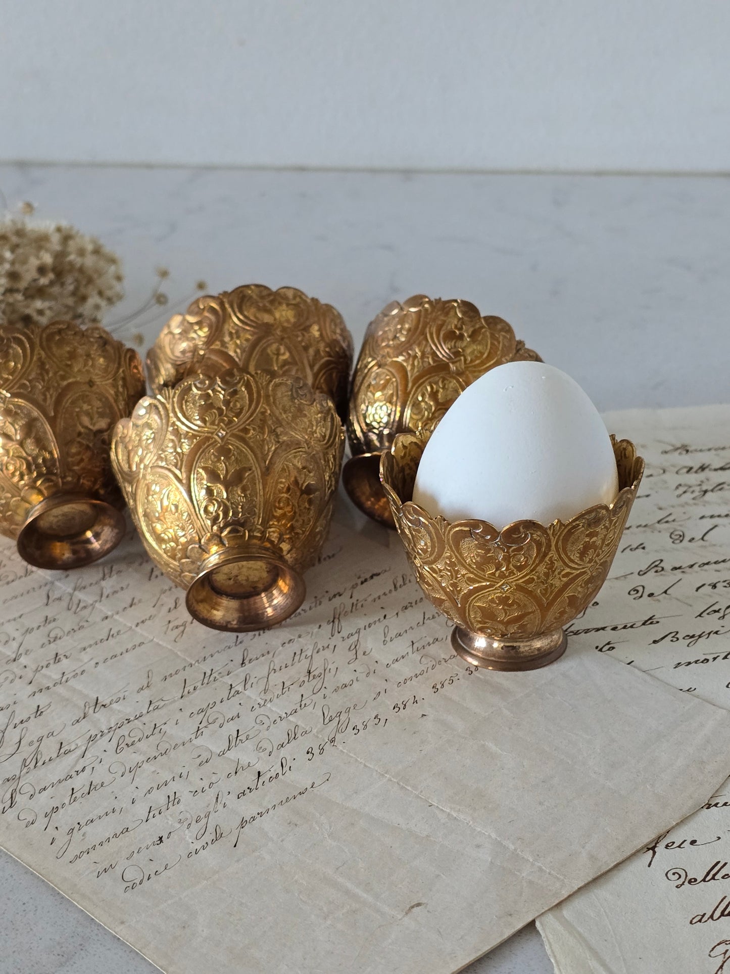 Kullanväriset munakupit 5 kpl