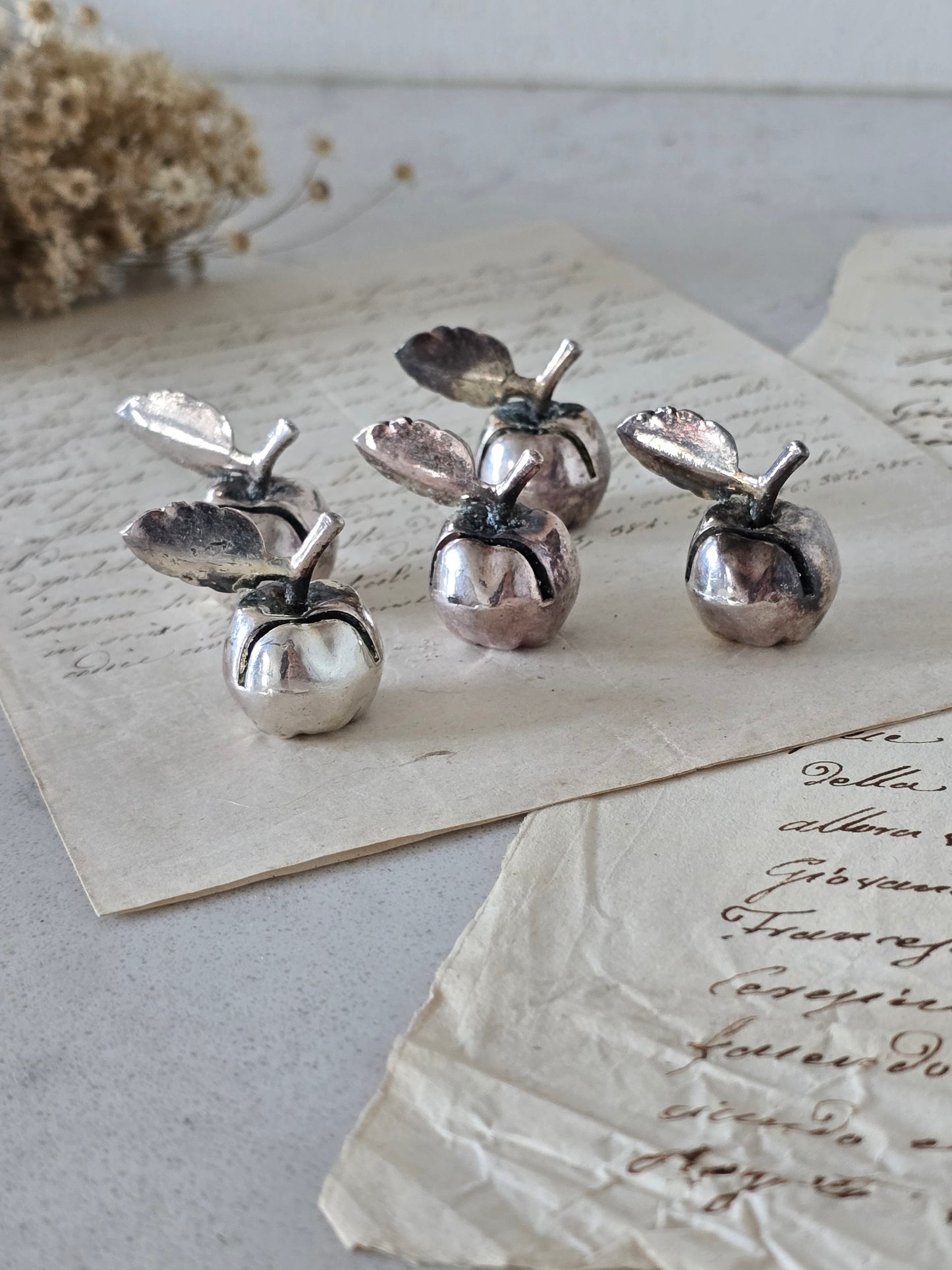 Uushopeiset omena-korttipidikkeet