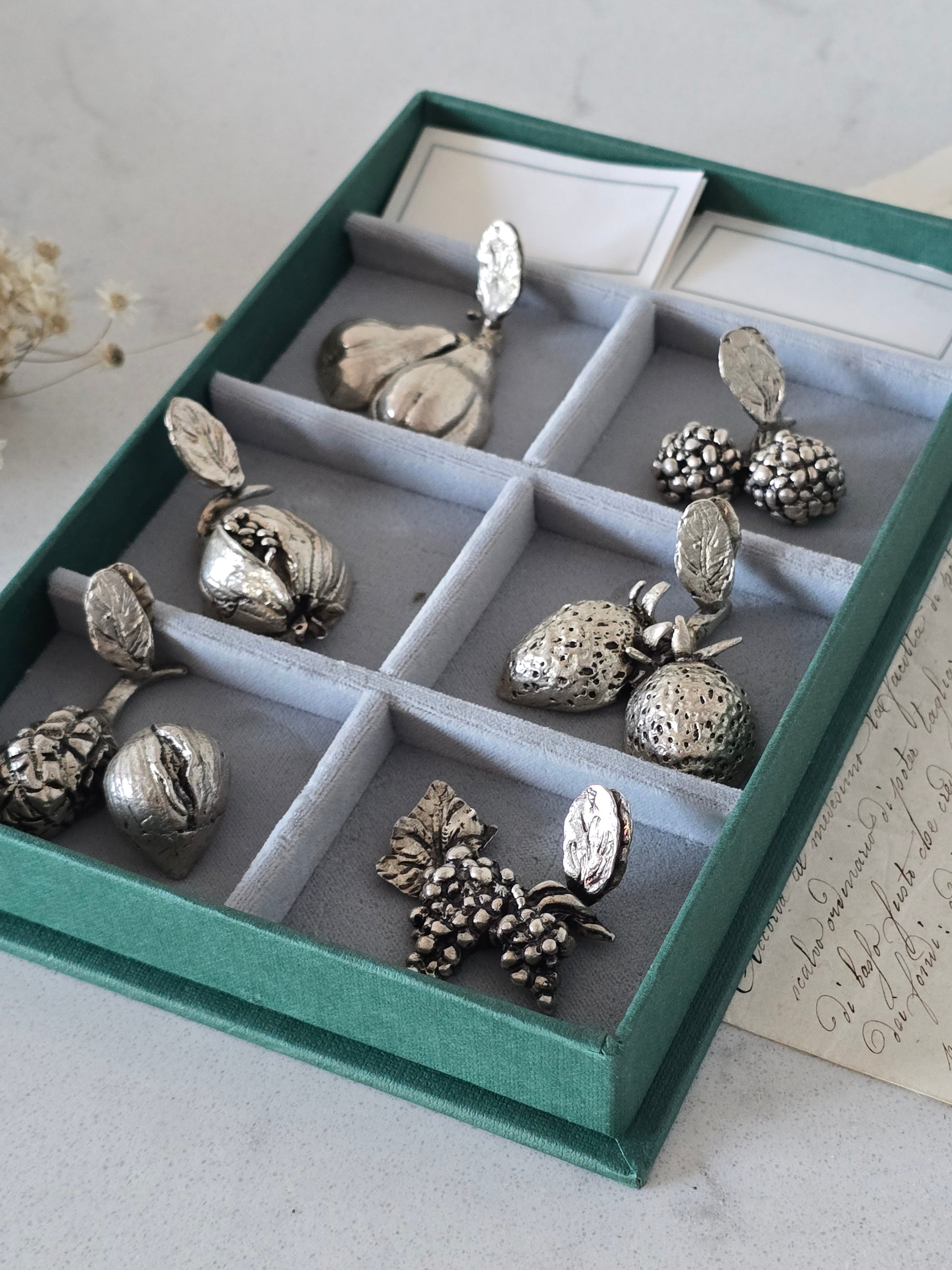 Italialainen vintage korttipidikesetti