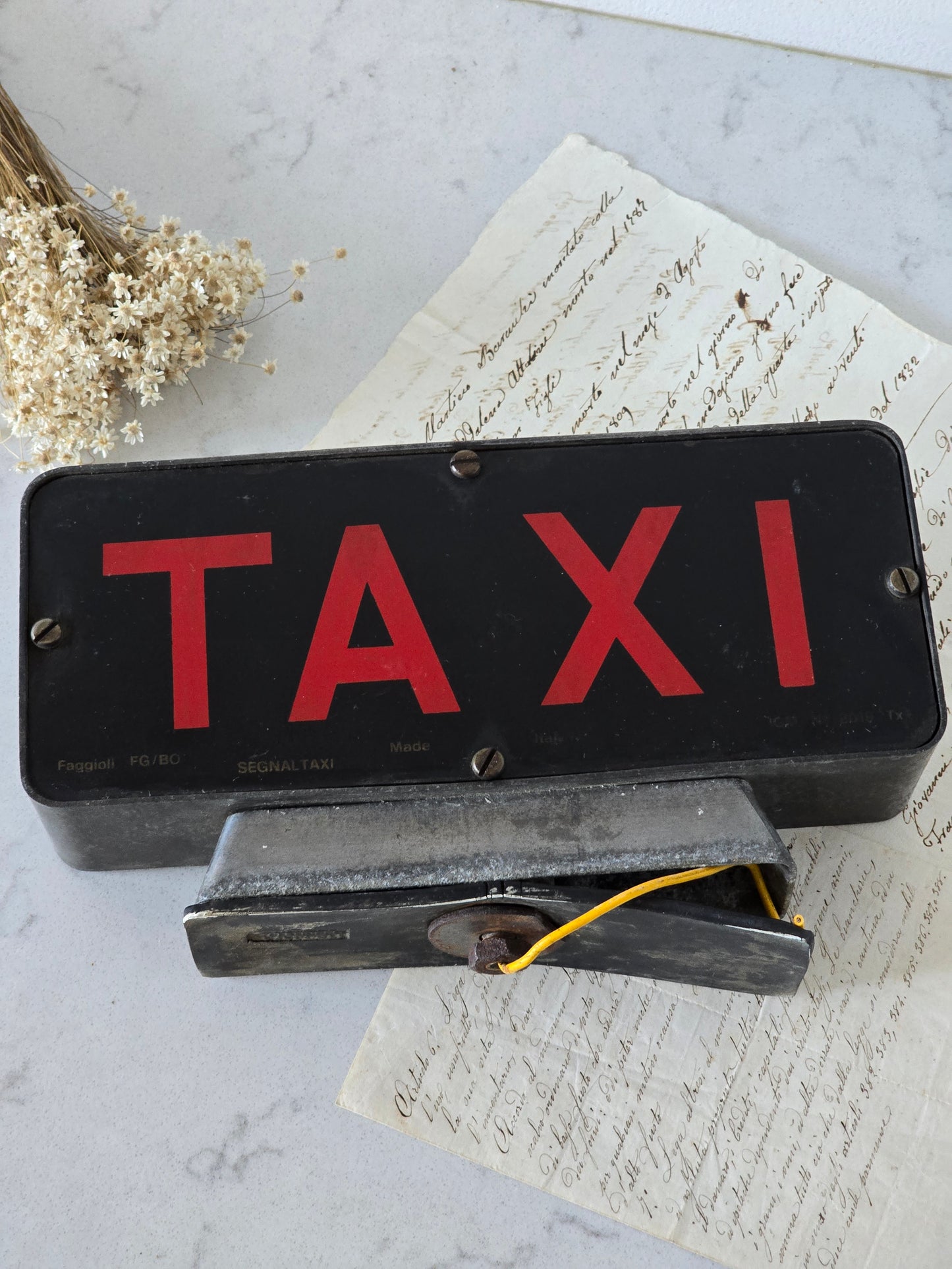 Vanha Italialainen vintage taksikyltti 60-70-luku