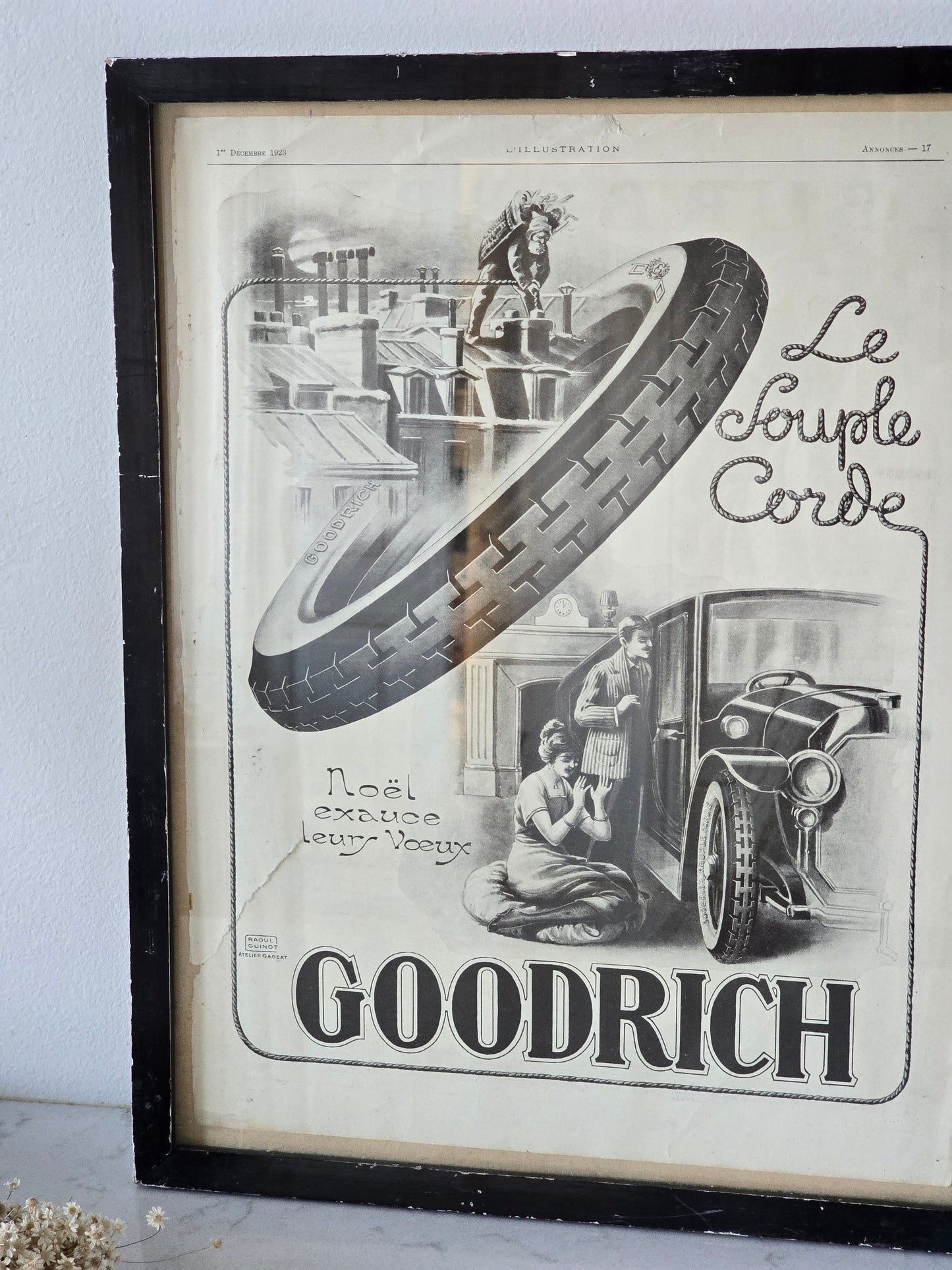 Vanha ranskalainen goodrich rengasmainos