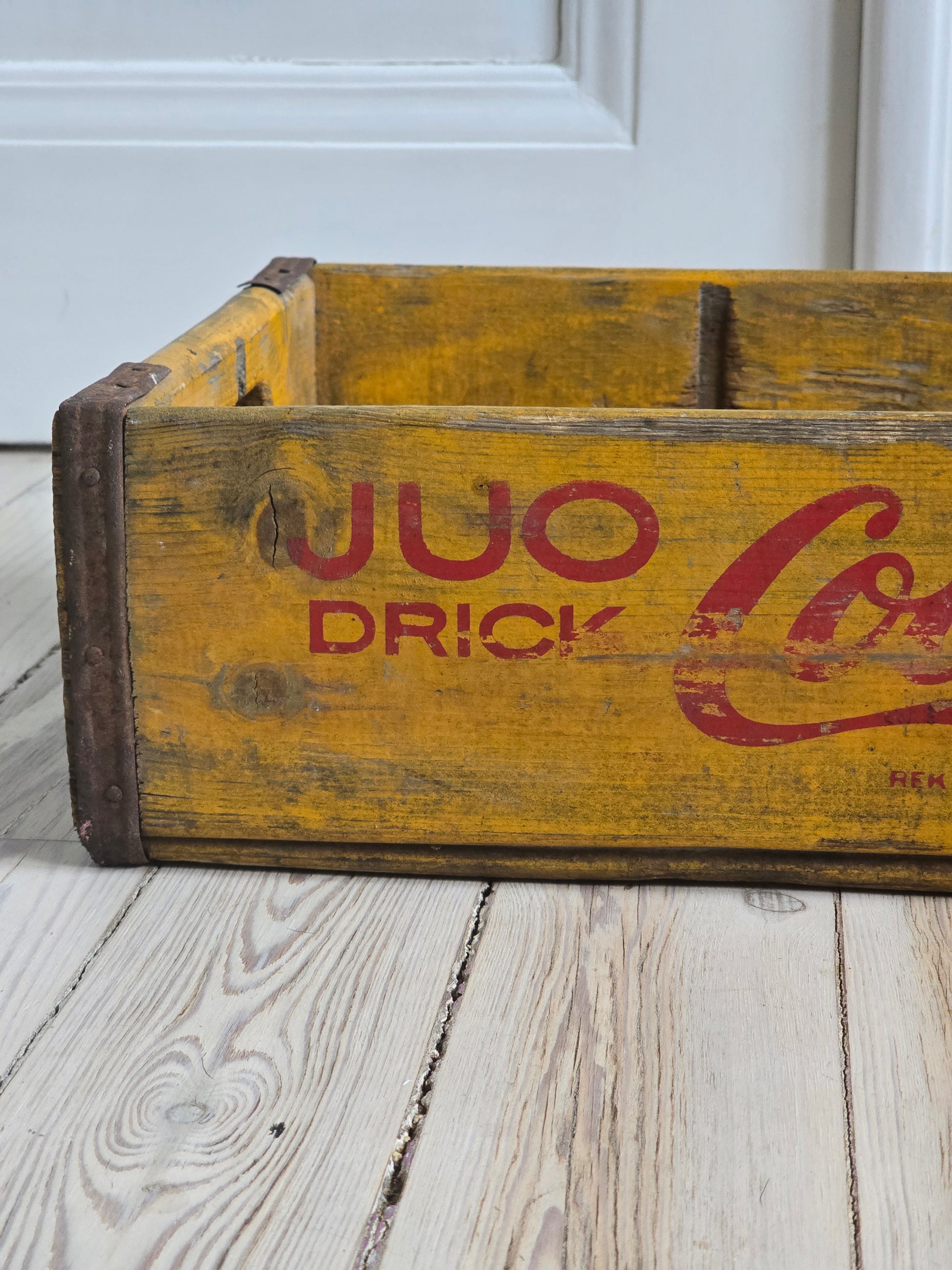 Vanha vintage Coca-Cola puulaatikko