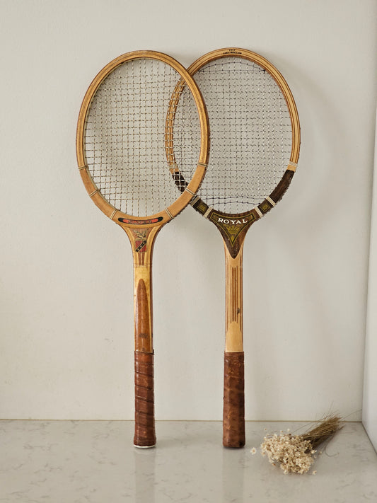 Vintage-tennismailat Royal ja Super 1970-luku
