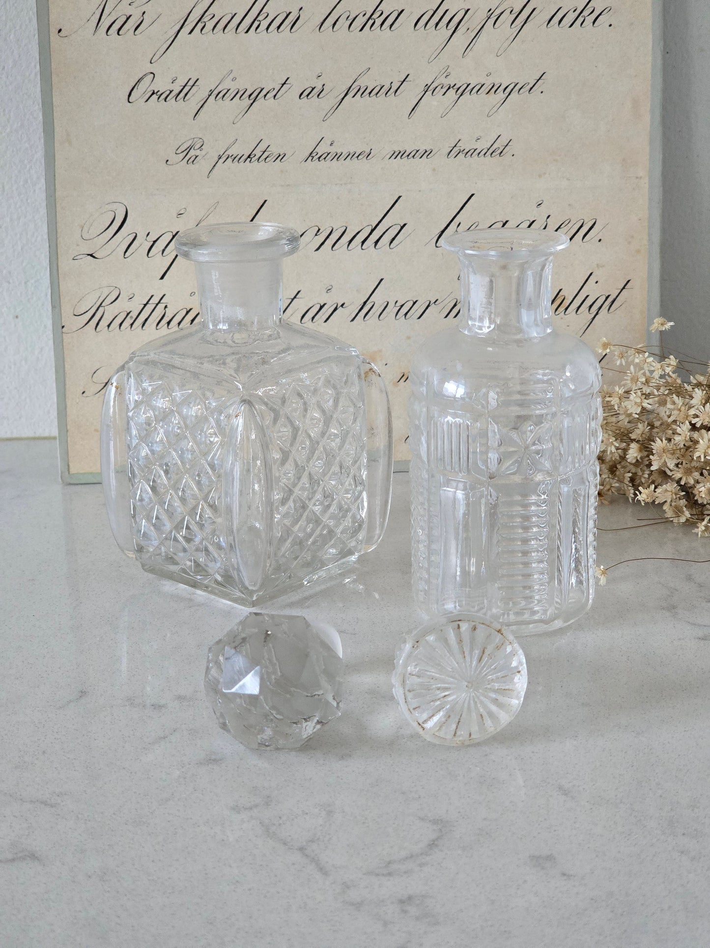 Vanhat vintage lasipullot