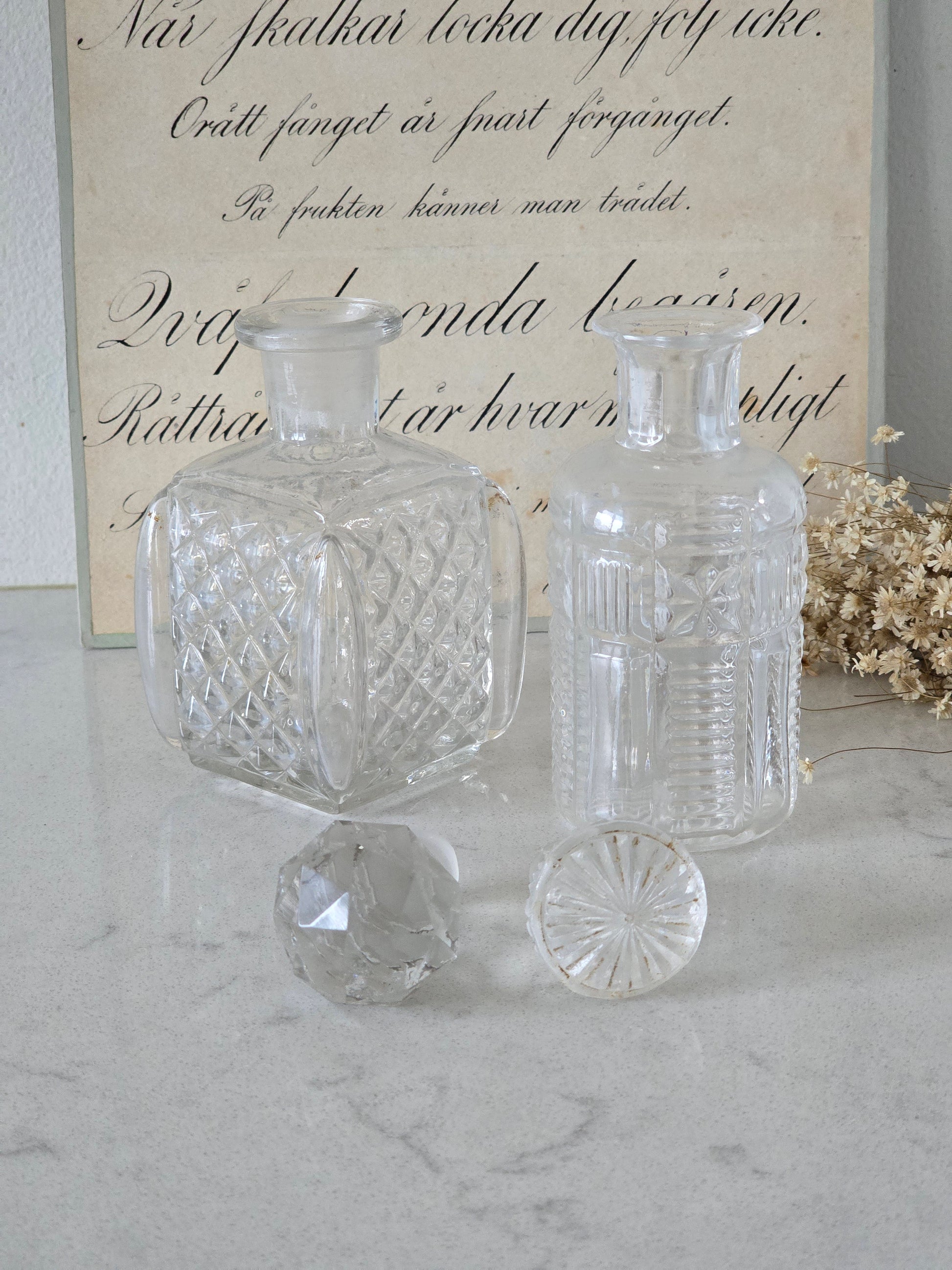 Vanhat vintage lasipullot