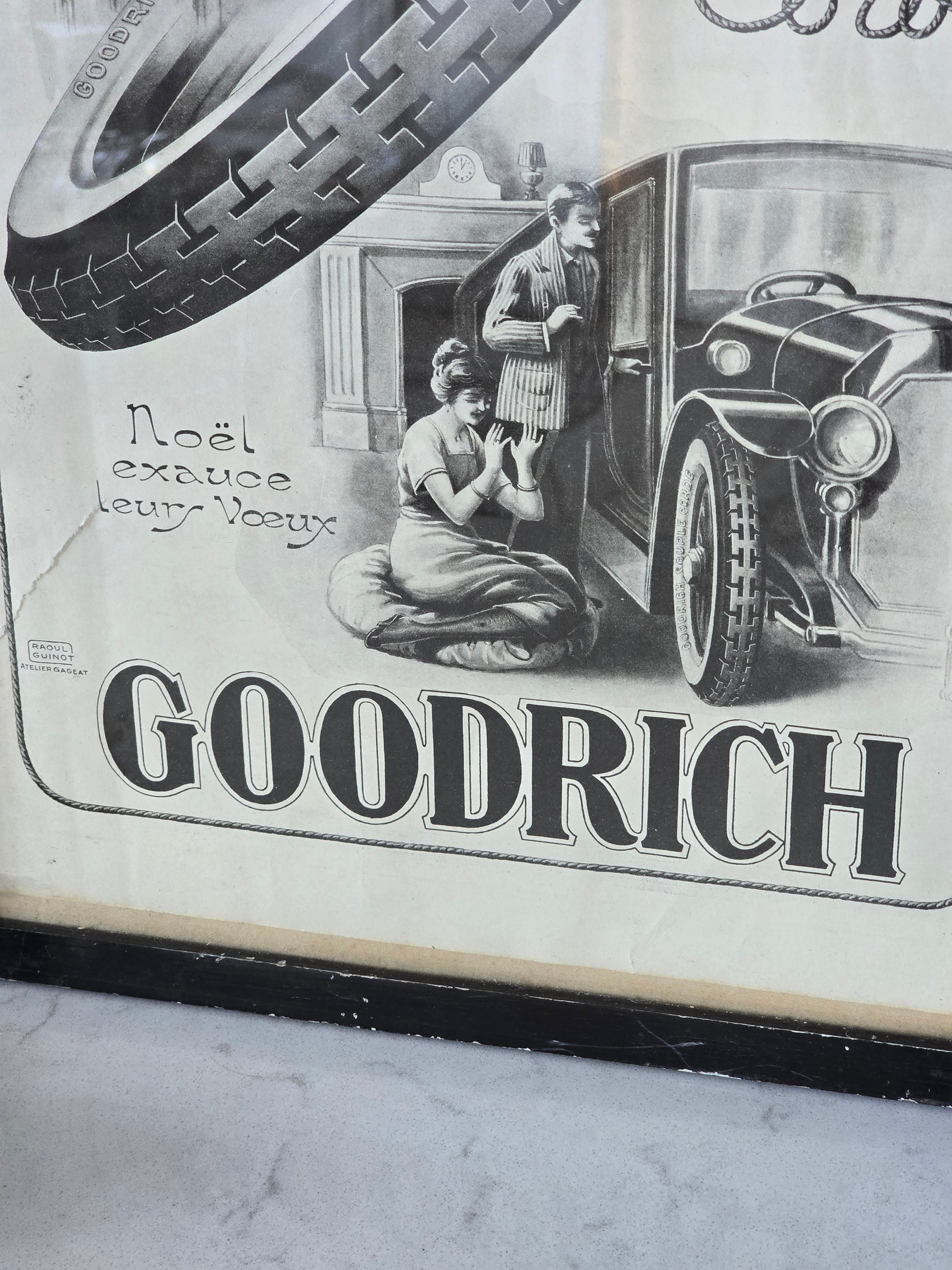 Vanha ranskalainen goodrich rengasmainos