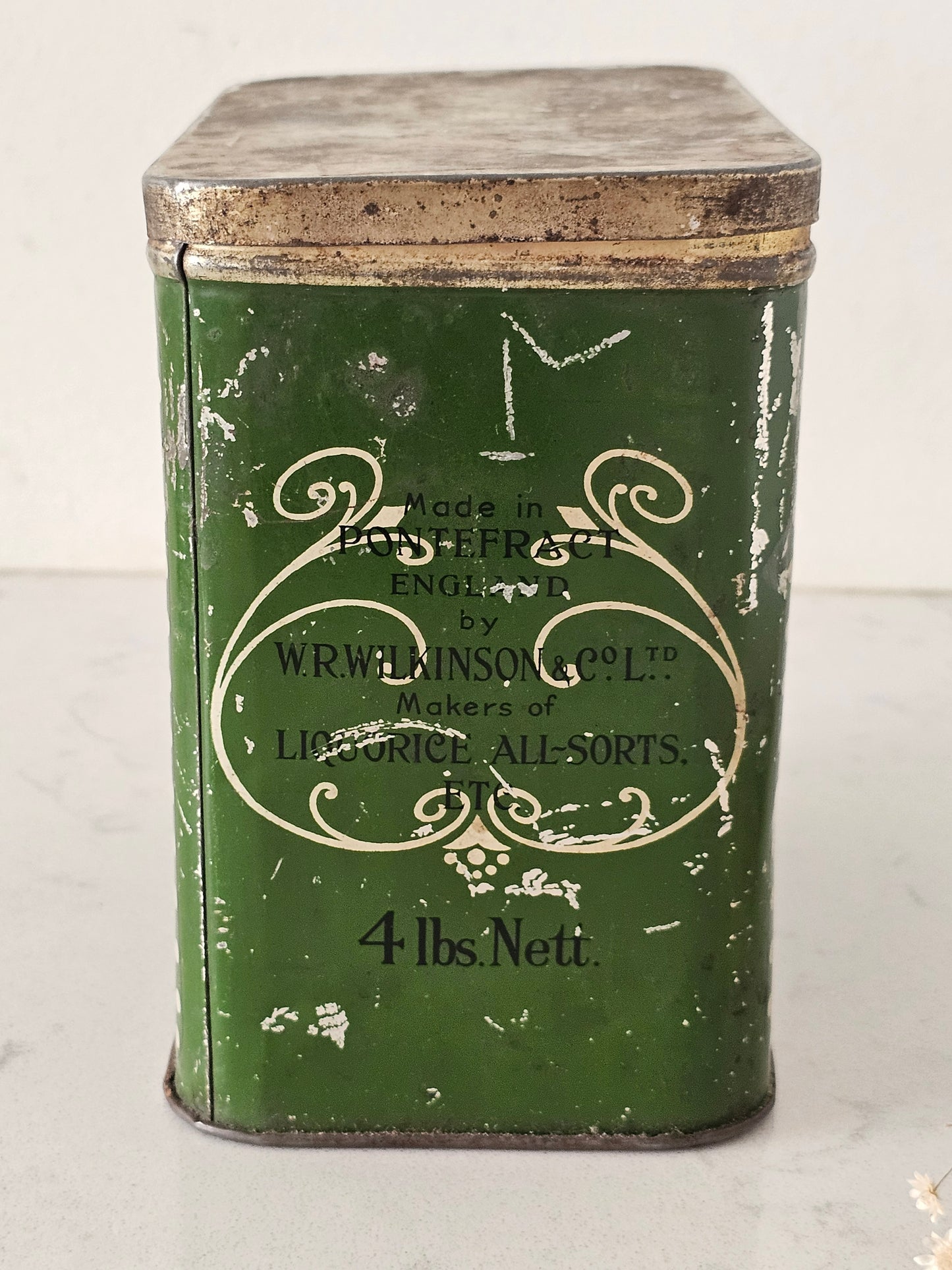 Pontefract cakes-metallilaatikko