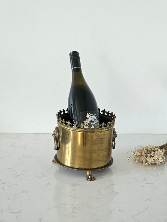 Messinkinen vintage viini- tai samppanjacooler