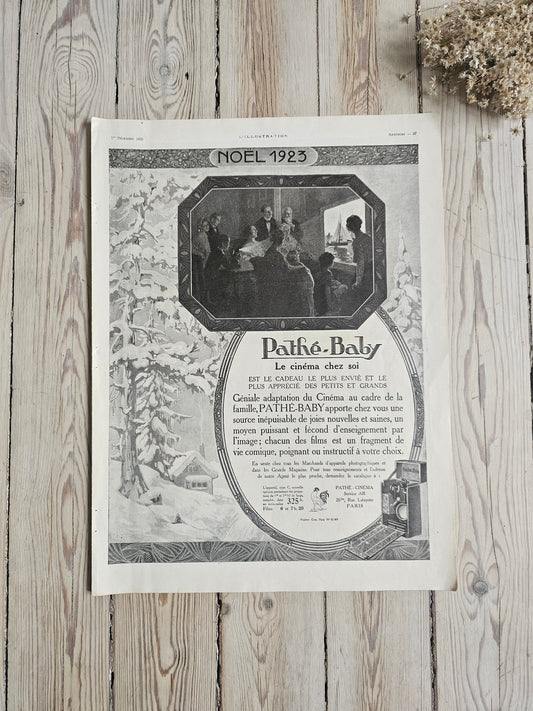 Ranskalainen projektorimainos Pathe Baby 1924