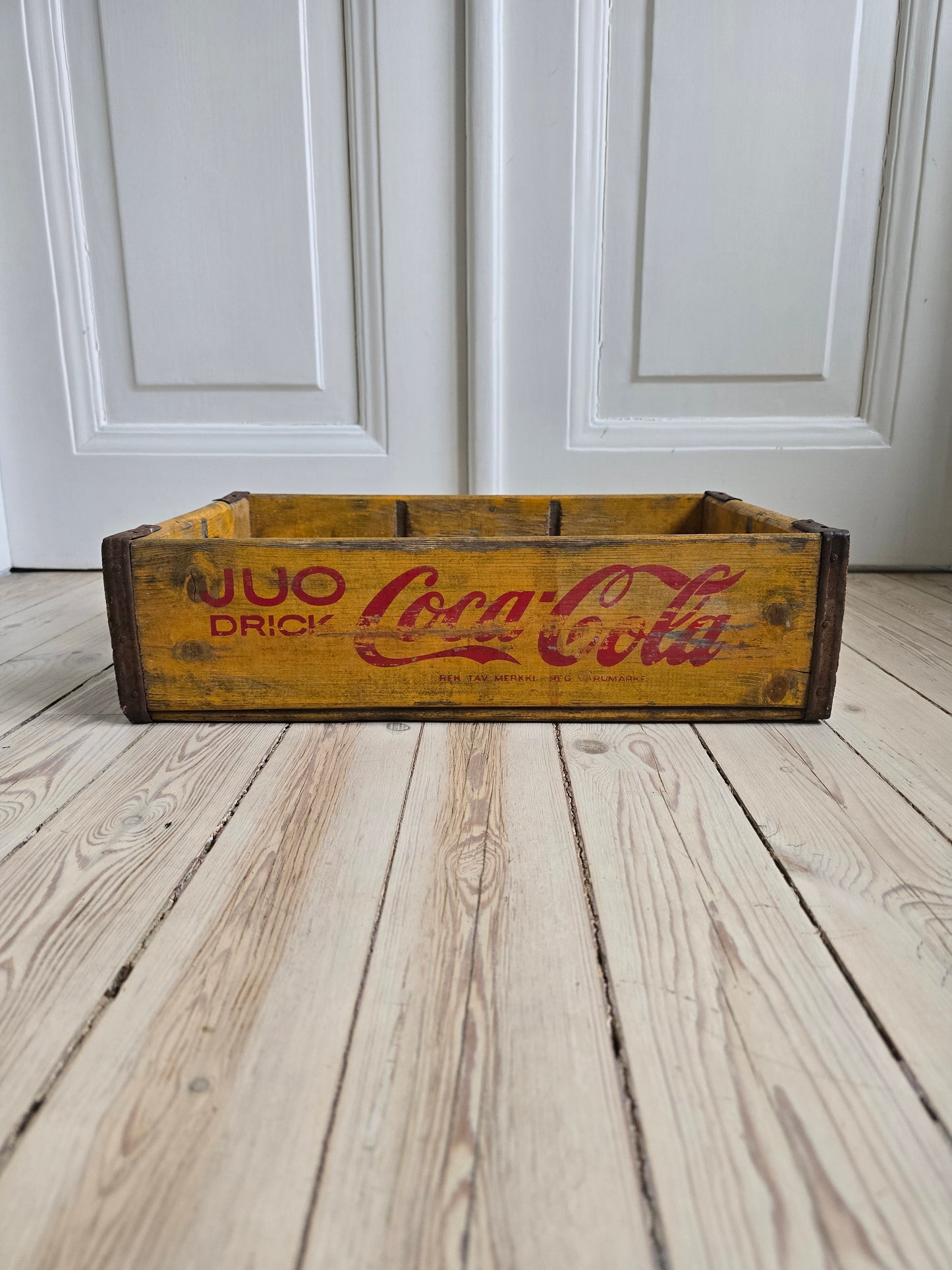 Vanha vintage Coca-Cola puulaatikko