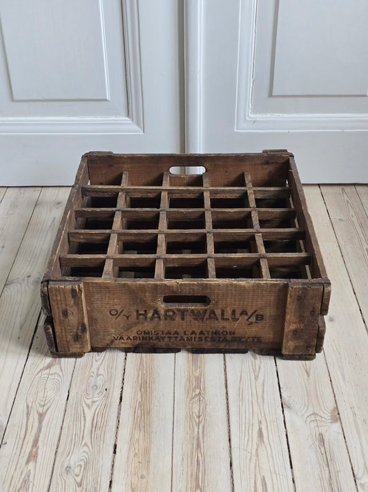 Oy Hartwall A/B vanha puinen vintage pullokori