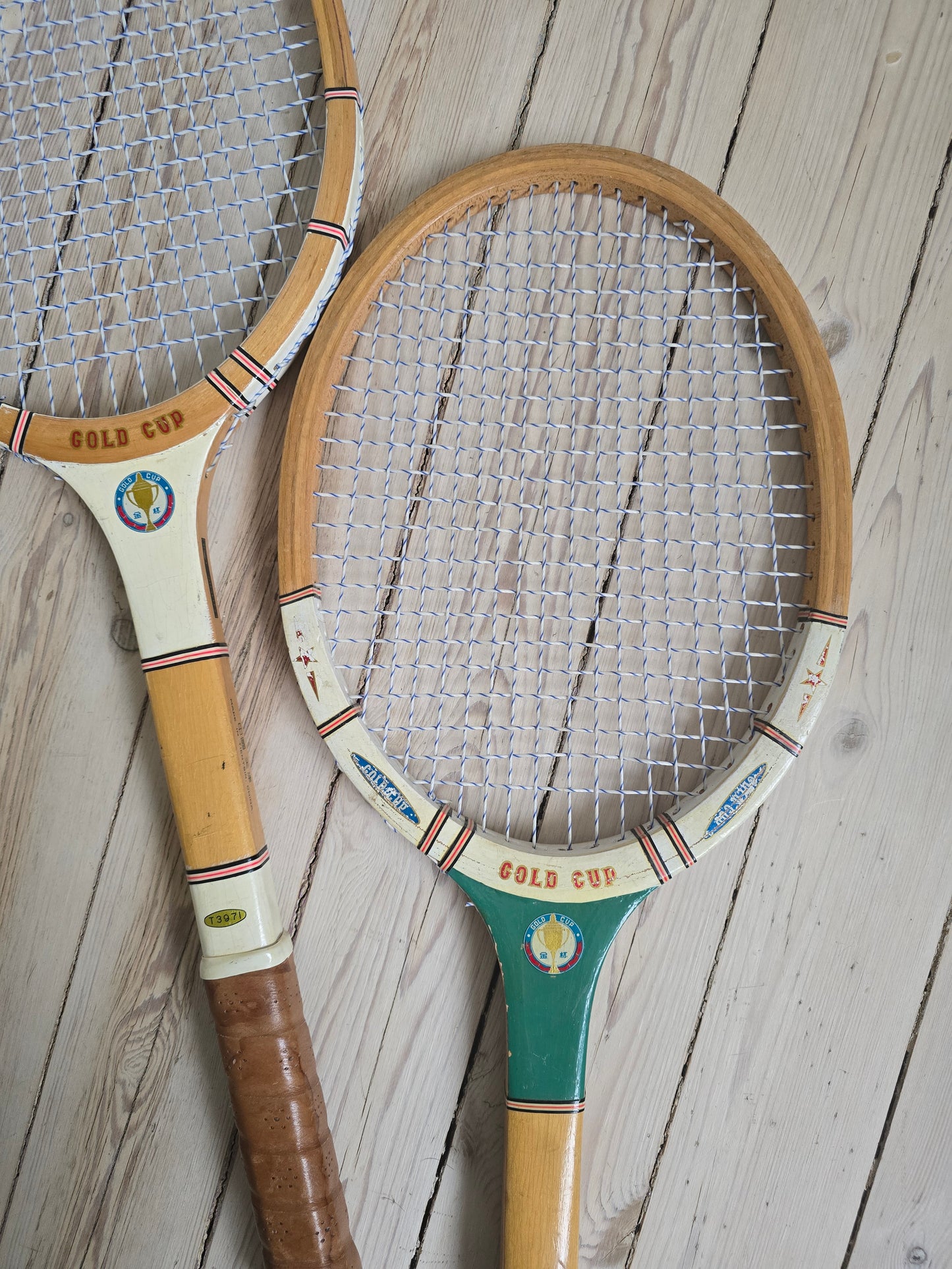 Gold cup vintage-tennismailat 1970-luvulta.