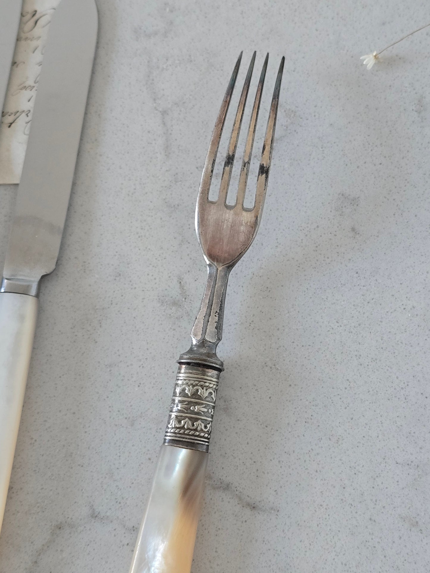 Vintage Helmiäisaterimet